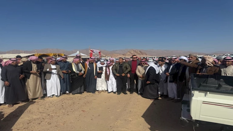 مسيرة حاشدة في جنوب سيناء لدعم الجيش ورفض تهجير أهالي غزة (ص