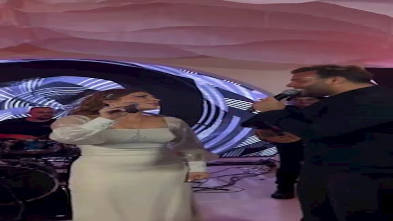 "رقص وغناء مع رامي صبري".. أصالة تحتفل بزفاف ابن شقيقتها أماني