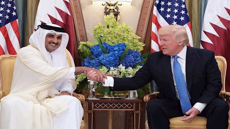 أمير قطر لترامب: أعلم أنك رجل سلام وتريد إحلال السلام في المنطقة