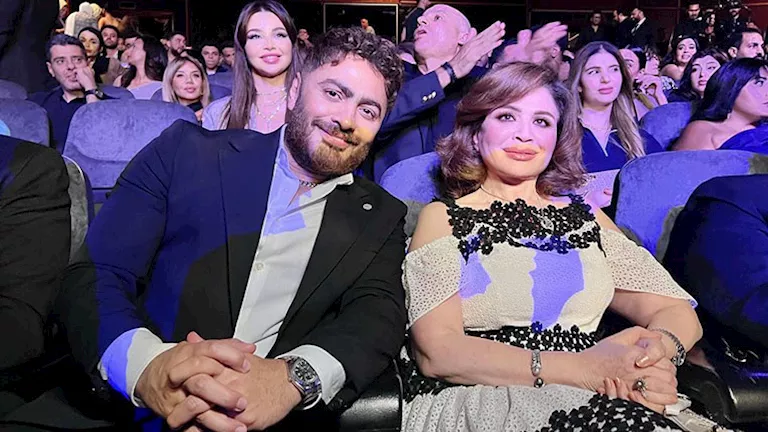 بعد العرض الخاص.. إلهام شاهين توجه رسالة لـ تامر حسني بطل فيلم ”ريستار