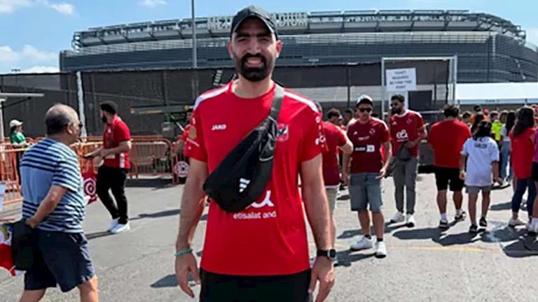 نجم طائرة الأهلي في أمريكا لدعم الفريق أمام بالميراس بكأس العالم للأند