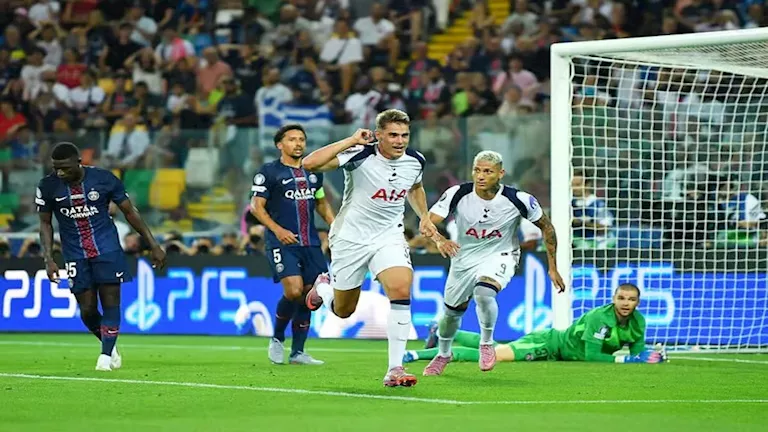 بث مباشر مباراة باريس سان جيرمان وتوتنهام في كأس السوبر الأوروبي
