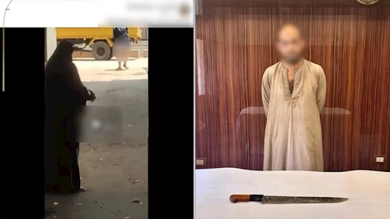 فيديو مثير | بائع متجول يشهر سكينًا ويرتكب أفعالًا منافية.. والداخلية تضبطه