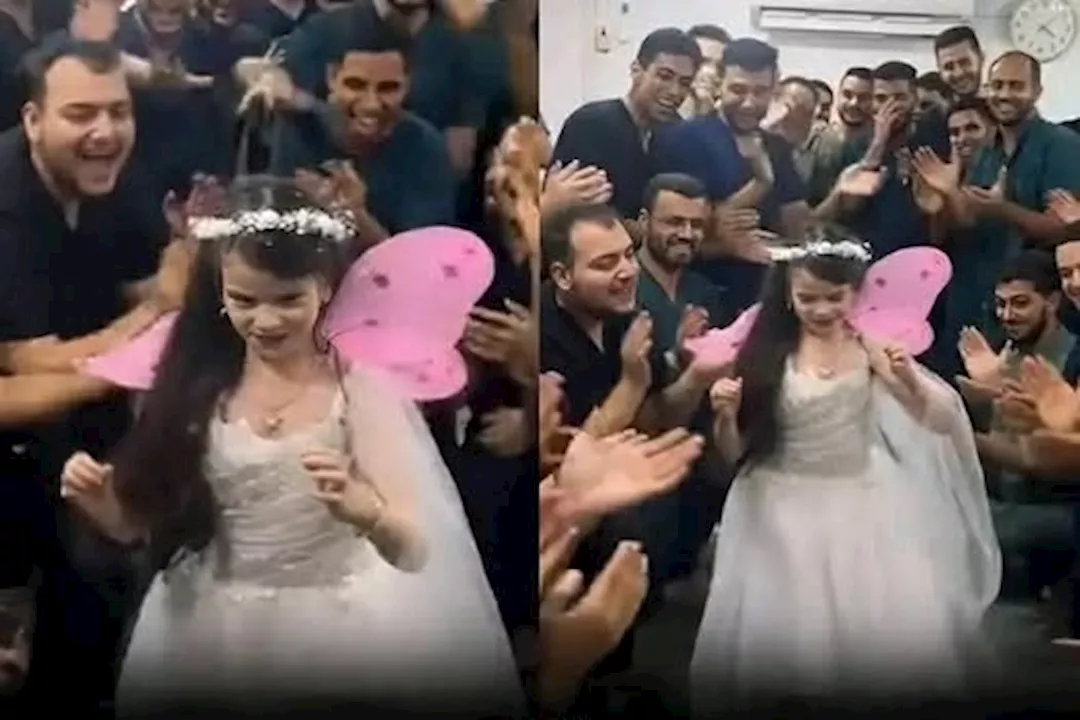 احتفال الأطباء بالطفلة ماريا