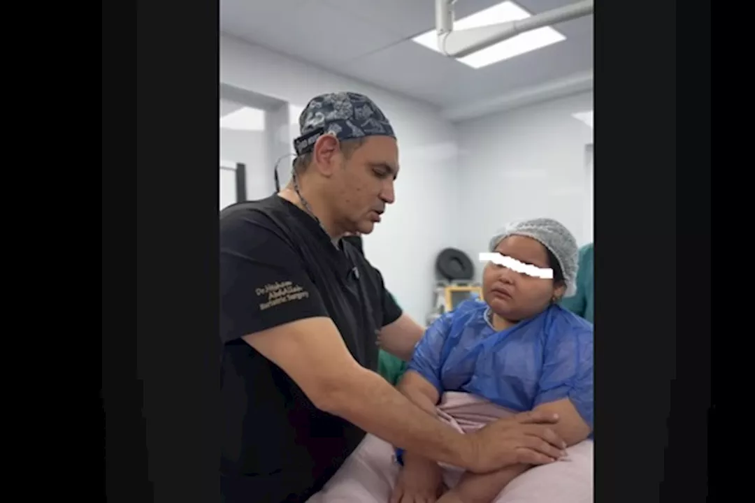 لقطة من فيديو التكميم للطفلة روان