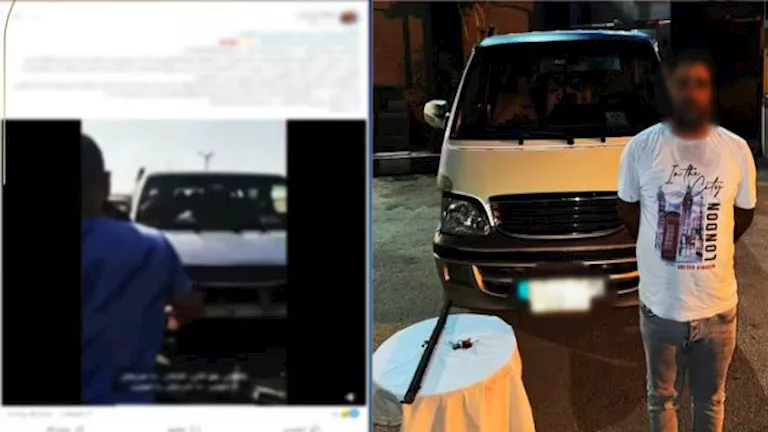 معركة على الأوتوستراد.. سائق ميكروباص يضرب شقيقين بعصا خشبية | فيديو