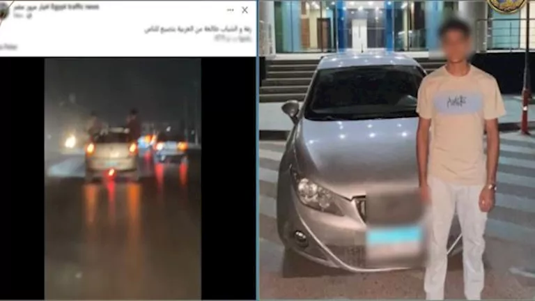 فيديو مثير | سائق طالب سمح لشابين بالجلوس أعلى نوافذ السيارة خلال زفة