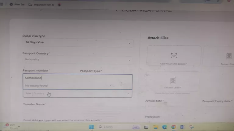 صومالي لاند ليست ضمن دول جهات السفر إلى الإمارات