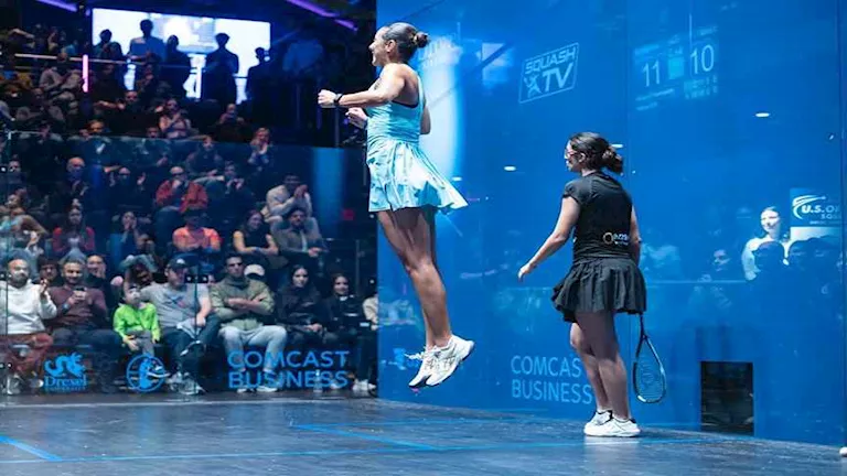 هانيا الحمامي تتوج بلقب بطولة الأبطال للاسكواش بأمريكا