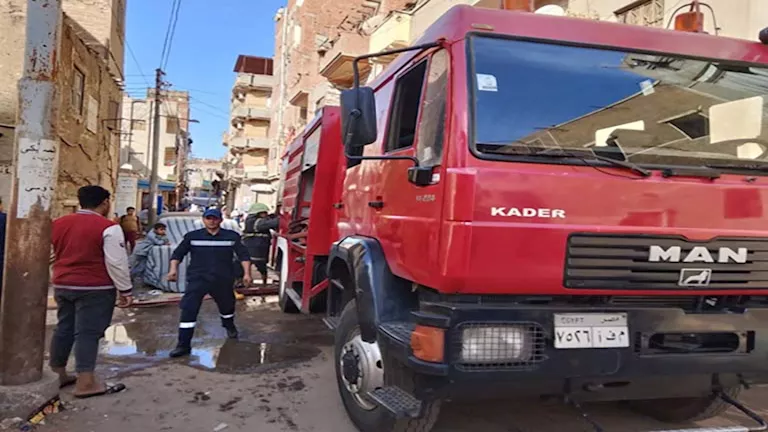 الحماية المدنية تسيطر على حريق شقة سكنية في بني سويف