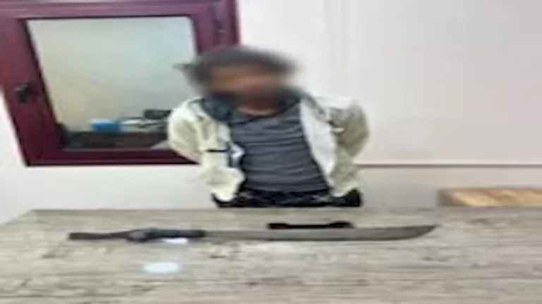 استعراض بلطجة تحت الأرض.. مسجل خطر بسلاح أبيض في المترو