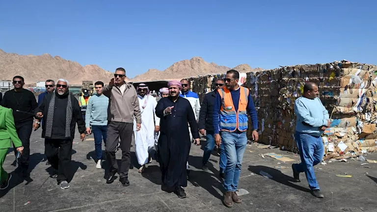 محافظ جنوب سيناء يوجه بالمتابعة العمل بمصنع تدوير المخلفات