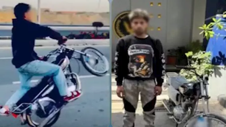 فيديو تهور على الطريق ينتهي بالتحفظ على الدراجة النارية وقائدها بالفيو