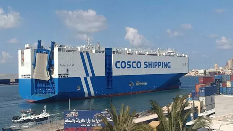ميناء الإسكندرية يستقبل أكبر سفن الرورو العاملة بالغاز الطبيعي المسال