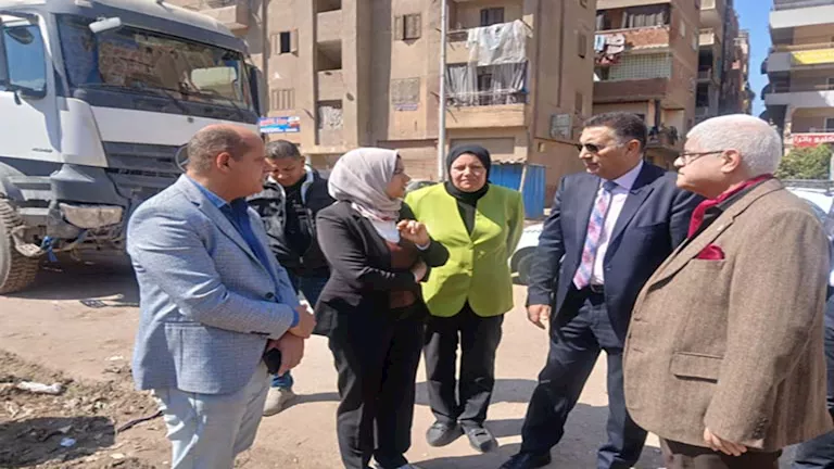 جولة ميدانية لمحافظ القليوبية لمتابعة أعمال تطهير ترعة الشرقاوية