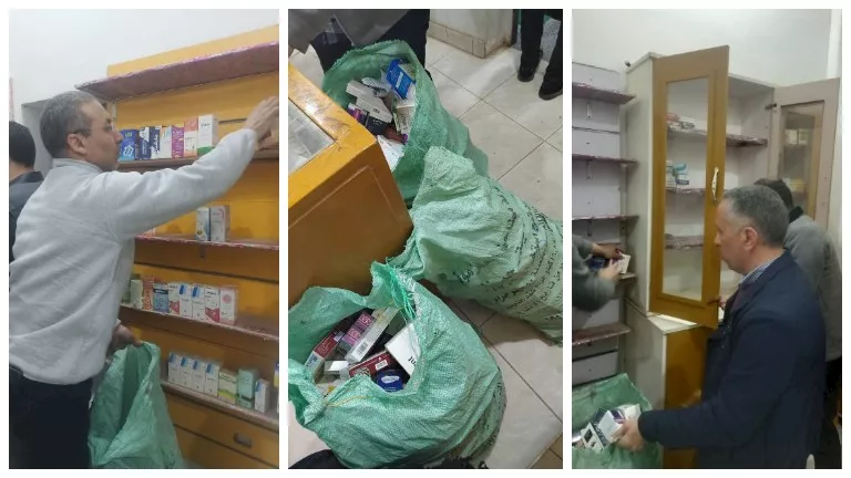 غلق صيدليتين مخالفتين فى بني سويف