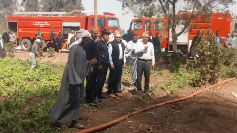 السيطرة على حريق مصنع بلاستيك في البحيرة