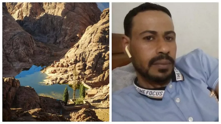 انتشال جثة شاب غرق في بحيرة بين جبال سانت كاترين