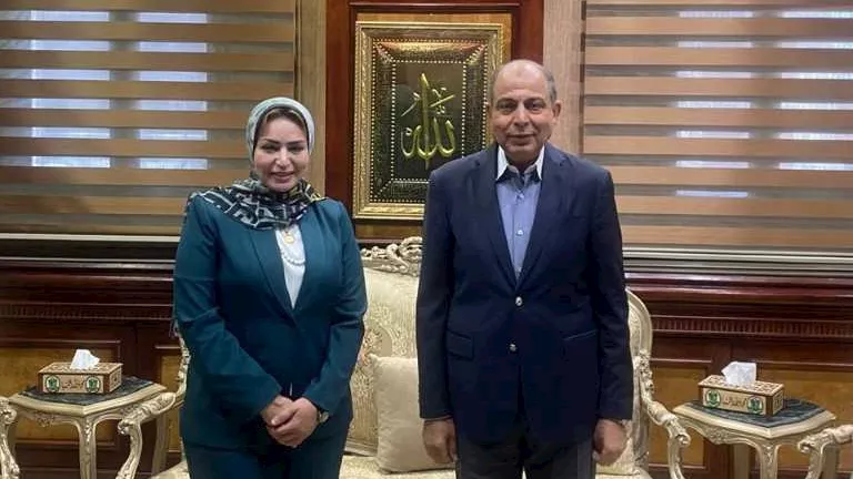 مصر – محافظ المنيا يستقبل فاتن العزازي رئيس المعاهد القومية