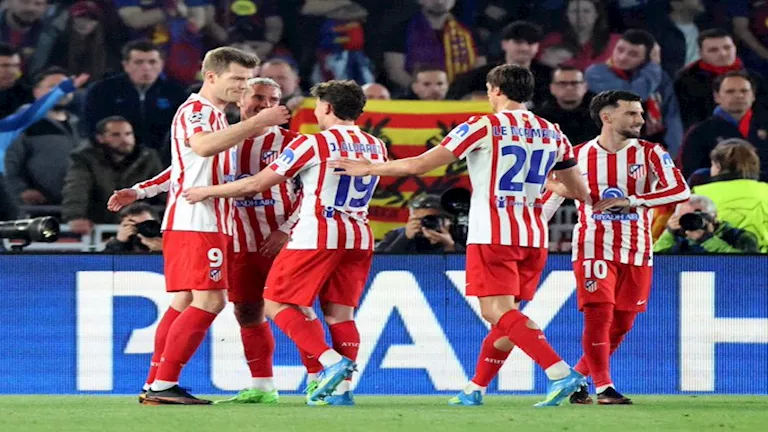 برشلونة يسقط على أرضه أمام أتلتيكو مدريد بثنائية