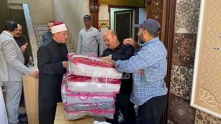 مبادرة إنسانية من الأزهر.. قافلة مساعدات من كفر الشيخ إلى قطاع غزة (صو