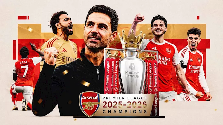 كيف توج أرتيتا مع أرسنال بالدوري الإنجليزي الممتاز 2025-2026