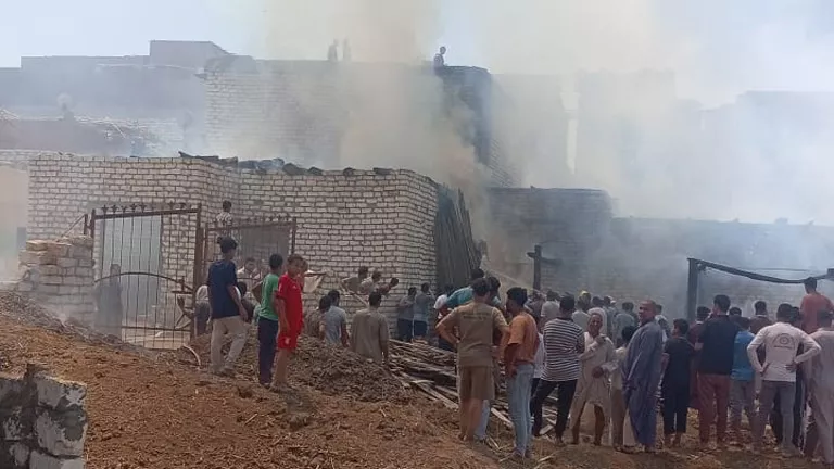 إخماد حريق داخل منزل بقرية بني هاني في بني سويف