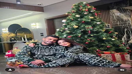 مي عمر ومحمد سامي يحتفلان بالعام الجديد