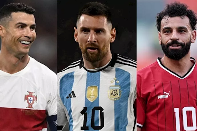 صلاح وميسي ورونالدو