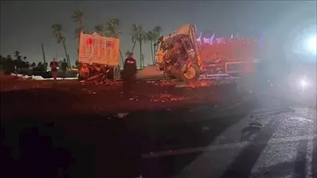 تفاصيل حادث تصادم الطريق الأوسطي بالبدرشين ..مصرع شخصين