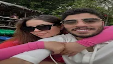زوجة أكرم توفيق ترصد الهجوم الإيراني ضد قاعدة أمريكية في قطر (صور)