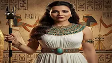 مي عز الدين بالزي الفرعوني.. والجمهور: شبه زبيدة ثروت وملكة متوجة