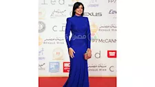 "فستان أنيق وراقي".. هبة مجدي تستعرض جمالها في مهرجان القاهرة السينمائي