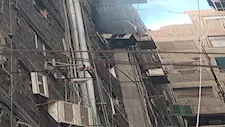 حريق في عقار مكون من 5 طوابق بالقليوبية
