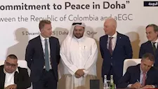 توقيع "اتفاقية الدوحة لترسيخ الالتزام بالسلام" بين الحكومة الكولومبية ومجموعة "جيش غايتانيستا"