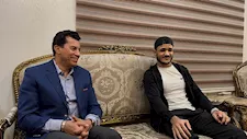 وزير الرياضة يستقبل مصطفى حسين بعد أزمة التجنيس (فيديو)