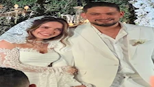 بالفيديو| رنا رئيس ترقص مع عريسها احتفالا بعقد قرانها