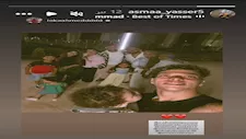 إمام عاشور برفقة ياسر إبراهيم وعائلتهما في المصيف