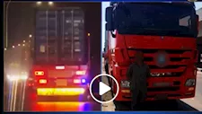 فيديو جنوني.. ضبط سائق مقطورة هدد حياة المواطنين على الطريق السريع