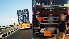 الداخلية تعاقب سائق نقل يسير برعونة أعلى الإقليمي