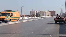 حادث مروري يتسبب في تباطؤ الحركة على طريق "طوخ - شبين القناطر" بالقليوبية -صور