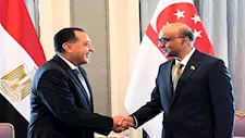 رئيس جمهورية سنغافورة يستقبل رئيس مجلس الوزراء