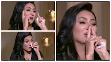 بالصور.. انهيار  وبكاء وفاء عامر على الهواء بعد اتهامها في تجارة الأعضاء