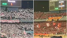 رسائل من جماهير الأهلي والزمالك من استاد القاهرة (صور)