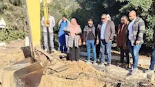 رئيس مياه القناة يتابع إصلاح كسر خط مياه بأبوصوير في الإسماعيلية
