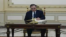 صور | وزير الداخلية يسجل كلمة شكر للرئيس السيسي بمناسبة عيد الشرطة