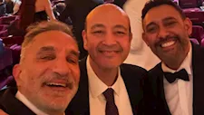 "أحلام العصاري".. باسم يوسف ينشر صورة تجمعه بعمرو مصطفى وعمرو أديب