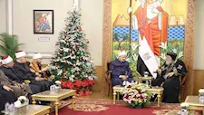 البابا تواضروس يستقبل شيخ الأزهر ووزير الأوقاف والمفتي للتهنئة بعيد الميلاد 