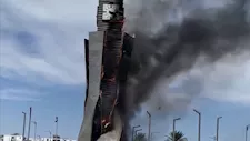 حريق بميدان الساعة بحي الضواحي في بورسعيد -صور