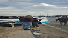  "التريلا هرست الميكروباص".. حصيلة مأساوية لحادث مروع بالطريق الأوسطي